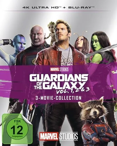 Vorbestellung: Guardians of the Galaxy 1-3 in 4K Ultra HD - Filme in 4K Ultra HD, erlebe die komplette Guardians of the Galaxy Trilogie in atemberaubender Bildqualität und mit deutscher Originaltonspur!