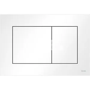 TECE Now Betätigungsplatte für WC 9240400 - Weiße Drückerplatte für Zweimengentechnik, modern und vielseitig bedienbar von oben oder vorne