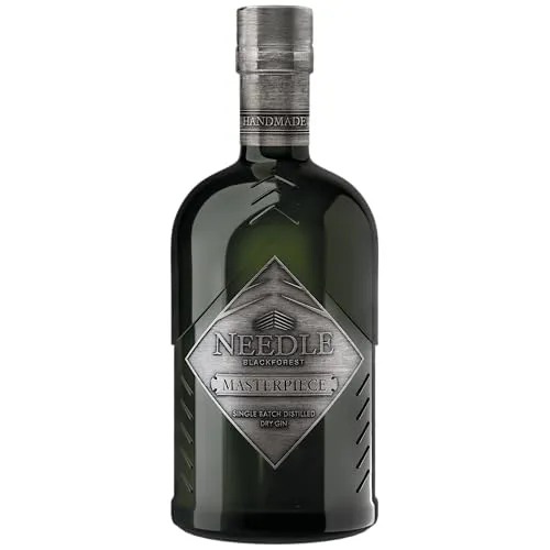 Needle Black Forest Masterpiece Dry Gin - Premium Gin aus dem Schwarzwald (45% vol) - Premium Gin aus dem Schwarzwald, nachhaltig und klimaschonend destilliert, ideal für Cocktails und Longdrinks. Jede Flasche garantiert höchste Qualität durch Single Batch Destillation.