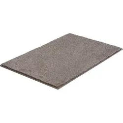 Grund Badteppich Marla, Taupe, 60x90 cm - Rutschfester Badteppich aus Textil, ideal für Fußbodenheizung, Oeko-Tex® Standard 100, modernes abstraktes Design in zeitlosem Taupe.