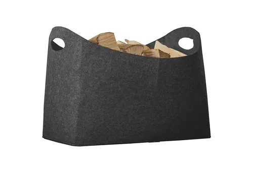 ToCi Kaminholzkorb XXL Filzkorb 40L Kamin-Holzkorb mit Tragegriffen faltbar 53x32x40cm