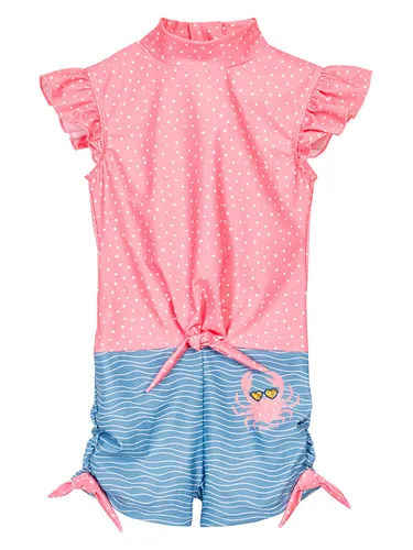 Playshoes UV-Schutz Einteiler Unisex Kinder Badeanzug, Krebs, 74/80 - Einteiliger Badeanzug für Jungen mit hohem UV-Schutz UPF 50+, ideal für sicheres Spielen am Strand oder im Schwimmbad. Schnelltrocknendes Material und Kinnschutz sorgen für unbeschwerten Badespaß.