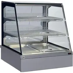 Gastro-Inox SnacksToGo Wärmevitrine 2x GN1/1, mit hinterer Wasserschublade