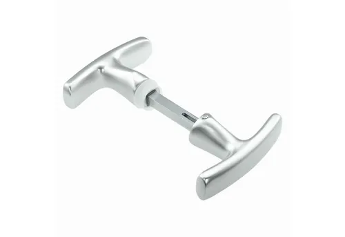 INTRA-TEC Garagentorgriff-Set – Ergonomischer T-Griff aus Aluminium - Hochwertiges Garagentorgriff-Set für Metall- und Stahltore, ideal zum Austausch bestehender Griffgarnituren. Mit verstellbarer Schraube für optimalen Sitz und Korrosionsschutz.