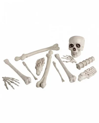 Horror-Shop Dekoobjekt Knochen Set 12teilig als Halloween Deko