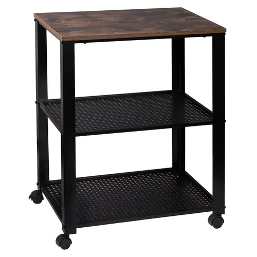 Servierwagen RW032dc: Retro Küchenwagen aus Metall - Küchenwagen mit den Maßen 60x40x76 cm, ideal für die platzsparende Aufbewahrung und den stilvollen Servierbereich in Ihrer Küche.