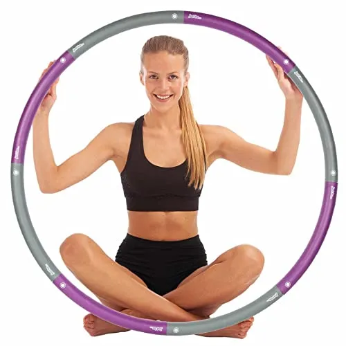 Just Be… Gewichteter Hula-Hoop-Reifen für Erwachsene – Verstellbarer Fitness-Hoop mit abnehmbaren Segmenten, gepolsterter Trainingsreifen für Core-Training, Heimfitness, Cardio und Gewichtsverlust