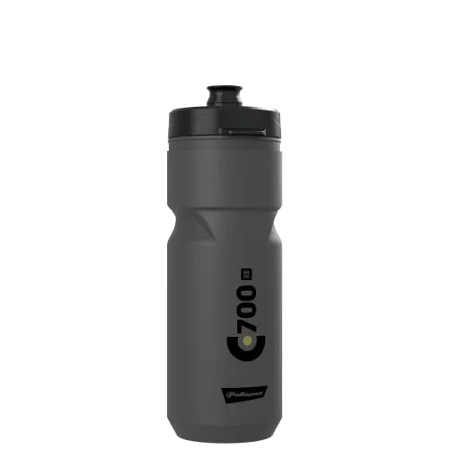 POLISPORT 8644900016 - Fahrradflasche Modell C700 von 700 ml. BPA-freie Trinkflasche für Radfahrer in nardo grau/schwarz/schwarz