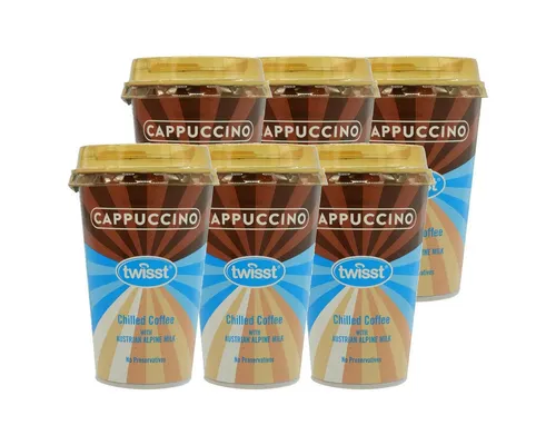 twisst Kaffee, Twisst Cappuccino Eiskaffee Cup mit Alpenmilch 230ml 6er Pack