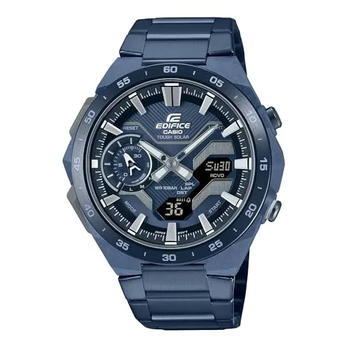 Edifice Watch ECB-2200CB-2AEF - Armbanduhren für Herren, robuster Kunststoff mit modernem blauen Design und kratzfestem Mineralglas für Langlebigkeit und Stil.