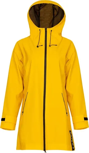 PAIKKA Regenmantel für Damen – Reflektierender Human Visibility Raincoat in Gelb - Hochreflektierender Regenmantel in Gelb für Damen – ideal für sichere Spaziergänge bei Dämmerung. Leichtes Innenfutter sorgt für Komfort, während getapte Nähte zuverlässig vor Regen schützen. Perfekt kombinierbar mit Hundemänteln.
