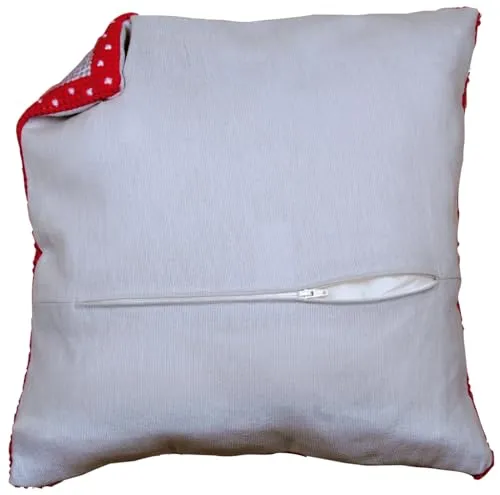 VERVACO Kissenrücken mit Reißverschluss GRAU Kissenrückseite Handarbeit Zubehör Basteln Erwachsene ca. 45 x 45 cm Nähen DIY Sticken Kreuzstich Kissenbezug Kreatives Handwerk Nähzubehör Stoff