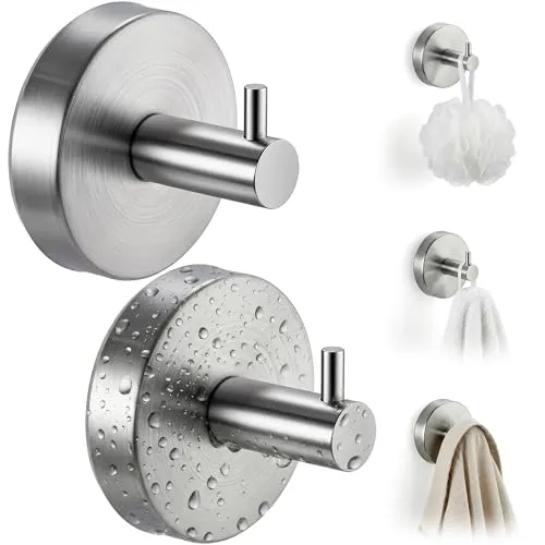 cleanan Saugnapf Haken Edelstahl für Dusche & Bad in silber von cleanan