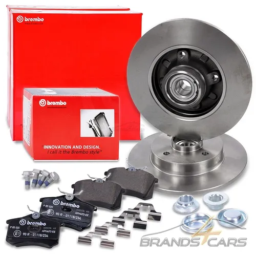 BREMBO BREMSSCHEIBEN Ø249 +BELÄGE HINTEN FÜR CITROEN C3 C4 DS3 PEUGEOT 207 208