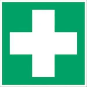 Schild Erste Hilfe gemäß ASR A1.3/ DIN ISO 7010 Kunststoff 20 x 20 cm (Rettungszeichen, Unfall) wetterfest