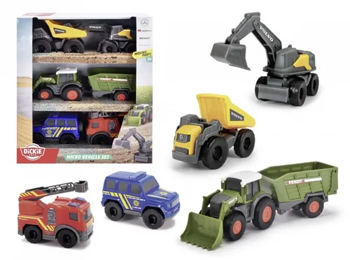 Dickie Micro City Team Bagger, LKW, Traktor, Polizei, Feuerwehr 203742016