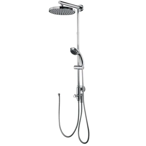 Schulte Duschbrause DuschMaster Rain mit Umsteller - Brausegarnituren, runde Kopfbrause für ein entspannendes Regenduscherlebnis und einfache Umstellung zwischen verschiedenen Strahlarten.