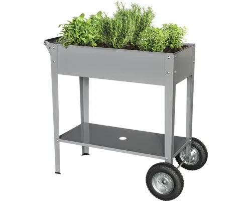 Produktbild bellavista Stahl Hochbeet mit Rädern 85 x 50 x 80 cm