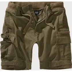 Brandit Packham Vintage Shorts in Olive, Größe XL - Herren-Shorts aus robustem Baumwollmaterial, mit elastischem Bund und praktischen Cargotaschen für Komfort und Stil.