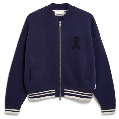 ARMEDANGELS Women's Iconic Å Bomber Jacket - Freizeitjacke in Blau, Gr. XS - Stylische Freizeitjacke ohne Kapuze für kalte Tage. Farbe: Blau; Gr. XS; Material: 77% Baumwolle, 18% Wolle, 5% recyceltes Polyamid. Ideal für den Alltag – entdecke weitere Angebote bei Bergfreunde.de!