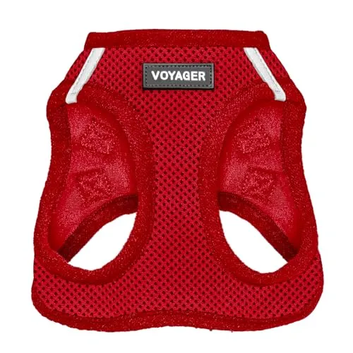Voyager Step-In Air Hundegeschirr by Best Pet Supplies - All Weather Mesh Step in Vest Harness für kleine und mittlere Hunde, Rot, size XS - Brust 33-37 cm