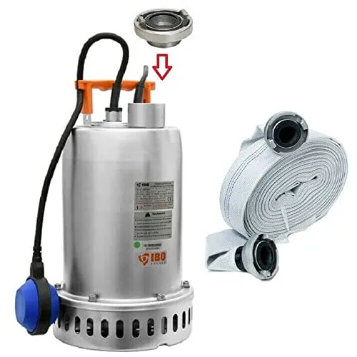 Profi Schmutzwasserpumpe QBO200 - Edelstahl 21000 L/h - Hochwertige Schmutzwasserpumpe aus Edelstahl mit 1100 Watt und 21000 L/h Förderleistung. Ideal für Entwässerung und Förderung von Regenwasser. Mit Schwimmerschalter und IP68 Schutzklasse.