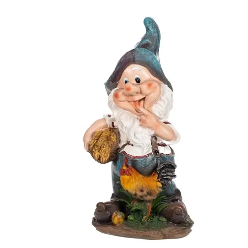 Birendy RIESIGER Zwerg 41cm – Gartenzwerg XXL Gartenwichtel - Große Gartenzwerg-Figur von Birendy, ideal für die Gartendekoration. Mit 41cm Höhe und liebevoll handbemalt, bringt er Freude in jeden Garten. Wetterfest und perfekt als Geschenk für Gartenliebhaber.
