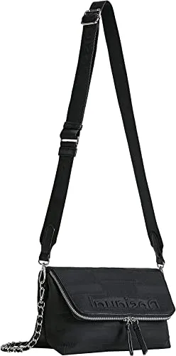 Desigual Damen Bols_ Tris Tras Venecia Across Body Bag, Schwarz, Einheitsgröße EU
