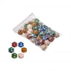 dice Würfel - 20-seitig - pearl - 50 Stück 242755