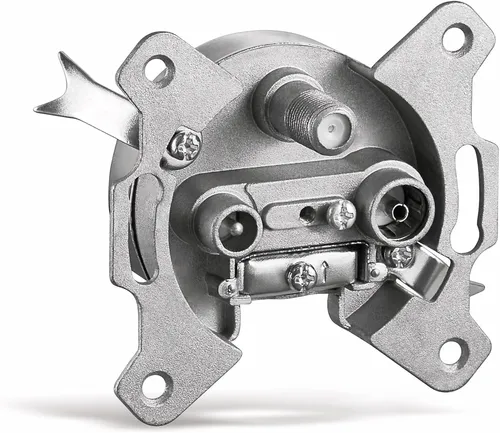 Sat Durchgangsdose Antennendose 3 Loch 2400 MHz 10dB BK Dose HDTV
