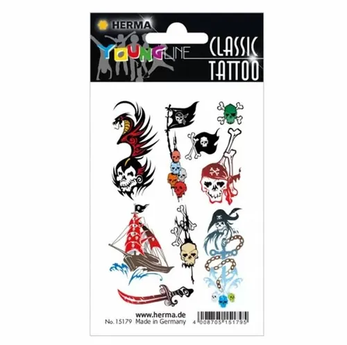 Herma Classic Tattoo Pirats colour