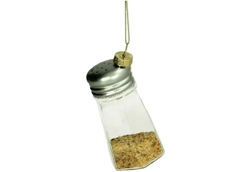 HD Collection Christbaumschmuck, Christbaumschmuck Glas 9cm Salzstreuer Figur Transparent