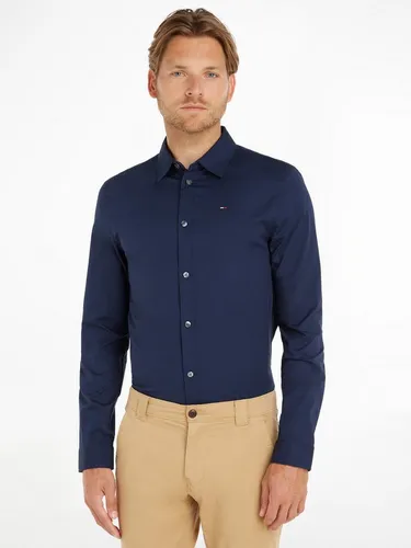 Tommy Jeans Herren Hemd TJM Original Langarm, Blau (Black Iris), XL - Herrenhemden mit hochwertigem Material aus 70% Bio-Baumwolle, das für angenehmen Tragekomfort sorgt. Zeitloses Design, ideal für Büro und Freizeit.