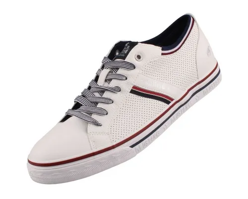 Mustang Shoes 4147308/1 Sneaker Weiß EU 40 - Modischer Sneaker in Weiß aus Lederimitat mit 2,5 cm Absatzhöhe. Bequem und stylisch für den Alltag, ideal für vielseitige Outfits.