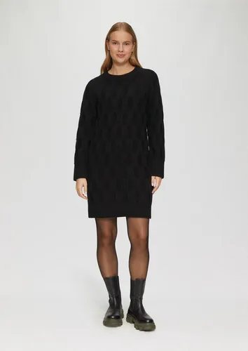 s.Oliver Minikleid Kleid Kleid mit Strickmuster in schwarz von s.Oliver