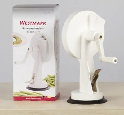 Bohnenschneider Westmark Kunststoff mit Saugfuß - Praktischer Bohnenschneider aus Kunststoff, ausgestattet mit einem Saugfuß für sicheren Halt und einfache Handhabung in der Küche.