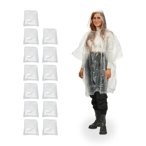 Regenponcho einweg Notfall Poncho Festival Regenjacke leicht Regenponcho Set