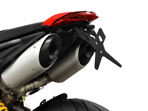 ZIEGER Kennzeichenhalter X-Line für Ducati Hypermotard 950 - Hochwertiger Kennzeichenhalter für Ducati Hypermotard 950, mit verstellbarem Neigungswinkel und optimaler Passform, ideal für sportliche Optik ohne TÜV-Eintragung.