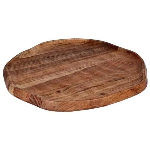 EGLO LIVING Dekoschale Forleyet - Runder Holzteller aus Akazienholz - Dekoschalen aus Akazienholz, ideal für natürliche Wohnstile; die einzigartige Maserung macht jede Schale zum Unikat und perfekt für saisonale Dekoideen.