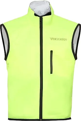 Modeka Double Eye Warnweste 3XL - Sicherheit für Tag & Nacht - Arbeits- & Schutzkleidung, wendbar mit 2 Farben für optimale Sichtbarkeit, ideal für Motorradfahrer und Fußgänger.