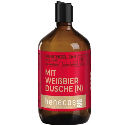 Benecos Duschgel 2in1 Weißbier   500 ml