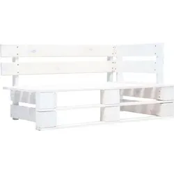 vidaXL 4-tlg. Paletten-Lounge-Set aus Kiefernholz - Weiß - Genießen Sie entspannte Stunden im Freien mit diesem stilvollen Lounge-Set aus imprägniertem Kiefernholz. Ideal für Garten oder Terrasse, bietet es Komfort und rustikalen Charme für gesellige Zusammenkünfte.