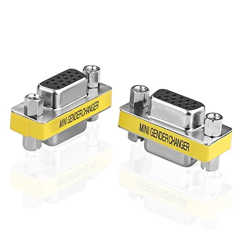 Sienoc Gender Changer HD15F HD15F 15 Pin VGA SVGA Monitor D-SUB Geschlecht Konverter Buchse auf Buchse 2 Stück