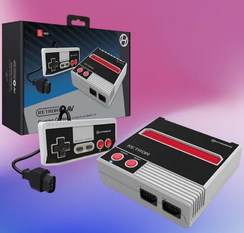 Hyperkin RetroN 1 AV Gaming Konsole Grau für NES Nintendo Entertainment Spiele