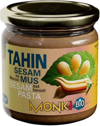 Tahin, Sesammus mit Meersalz 12 x 330 gr von Monki