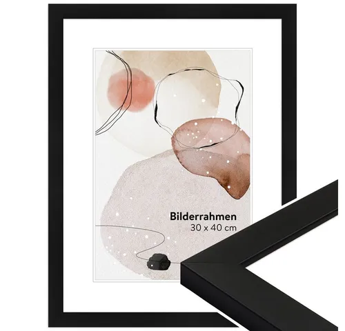 WANDStyle Bilderrahmen H430, Schwarz, aus Massivholz im Stil Klassisch