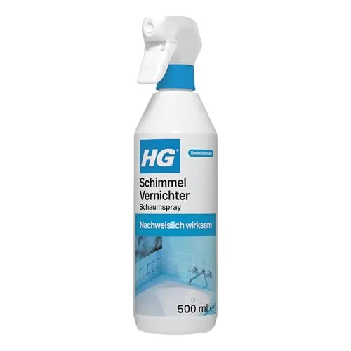 HG Schimmelschutz Schaumspray | Beseitigt Pilzflecken auf Fliesen | 500ml