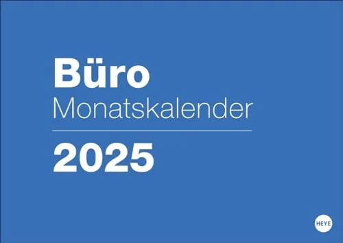 Büro Monatsplaner 2025: Praktischer Wandplaner mit großer Monatsübersicht. Wandkalender DIN A4. Büro-Kalender mit Notizfeld und Schulferien. (Bürokalender Heye)