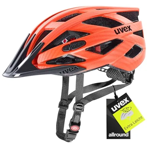 uvex i-vo cc Fahrradhelm – orange carbon look mat, 52-57 cm - Fahrradhelm mit leichter Konstruktion und hoher Schlagfestigkeit, optimale Anpassung durch uvex 3D IAS 3.0 System, ideal für sicheres Fahren.
