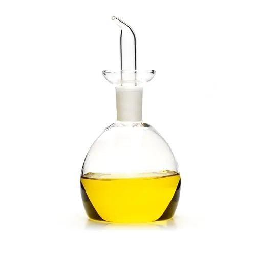 Classe Italy Redonda Ölflasche, 500 ml, robustes Borosilikatglas, patentierter auslaufsicherer Deckel, BPA-frei, exquisites Tafeldesign